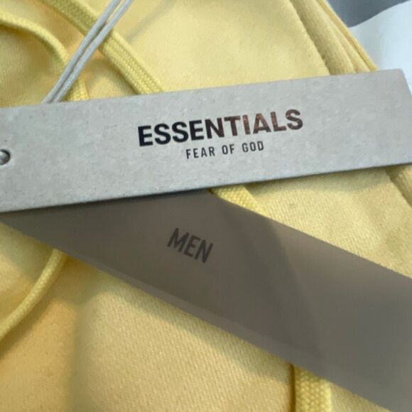 Fear of God ESSENTIALS Logo Fleece Jogger Light Tuscan Yellow L - Picture 3 of 12
